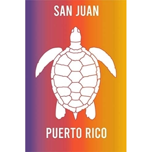 San Juan Puerto Rico Souvenir 2x3 Inch Fridge Magnet Turtle Design Image 1