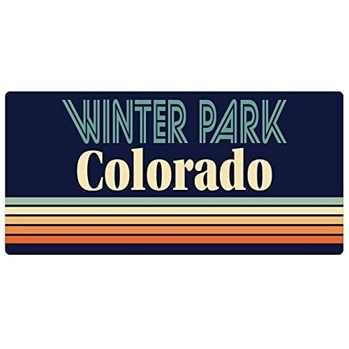 Winter Park Colorado 5 x 2.5-Inch Fridge Magnet Retro Design Image 1