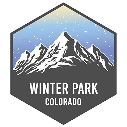 Winter Park Colorado Ski Adventures Souvenir 4 Inch Vinyl Decal Sticker 4-Pack Image 1