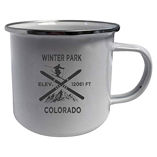 Winter Park Colorado Ski Adventures White Tin Camper Coffee Mug 2-Pack Image 1