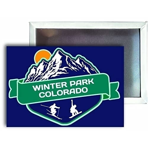 Winter Park Colorado Ski Snowboard Winter Adventures 2.5"X3.5" Refrigerator Magnet Image 1