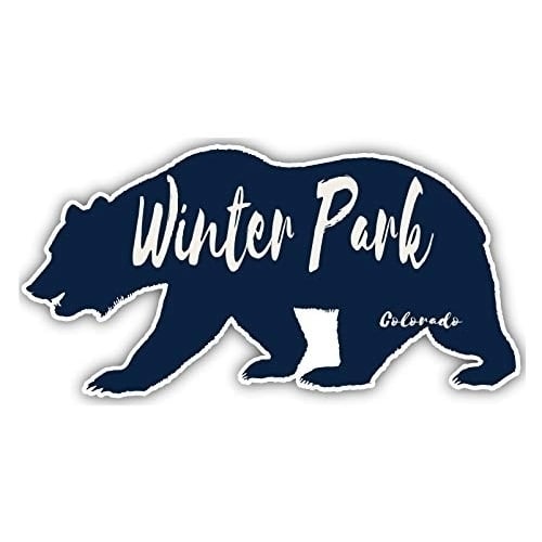 Winter Park Colorado Souvenir 5x2.5-Inch Vinyl Decal Sticker Bear Design Image 1