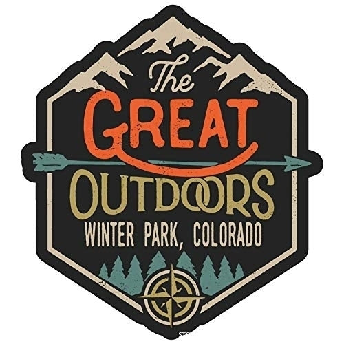Winter Park Colorado The Great Outdoors Design 4-Inch Fridge Magnet Image 1