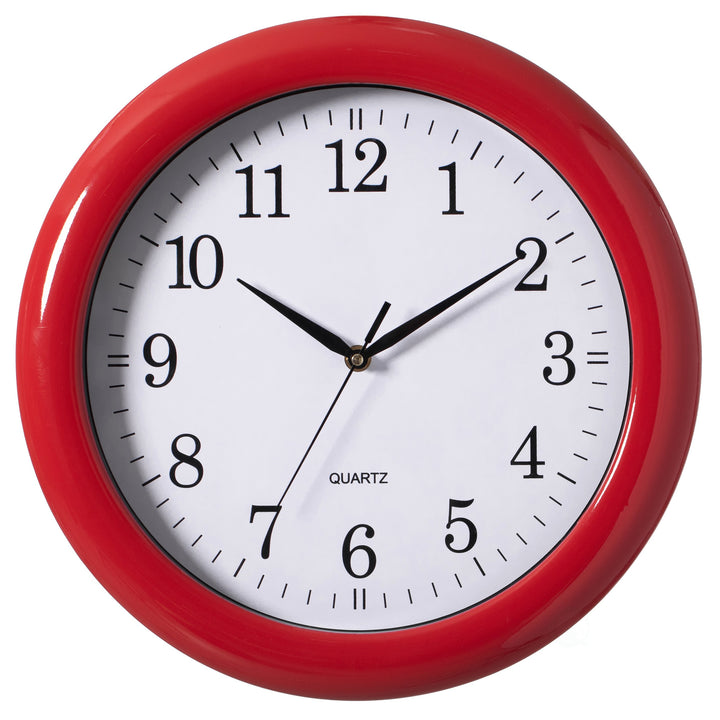 13.75 Inch Plastic Battery Operated Wall Clock Modern Design Office Image 3