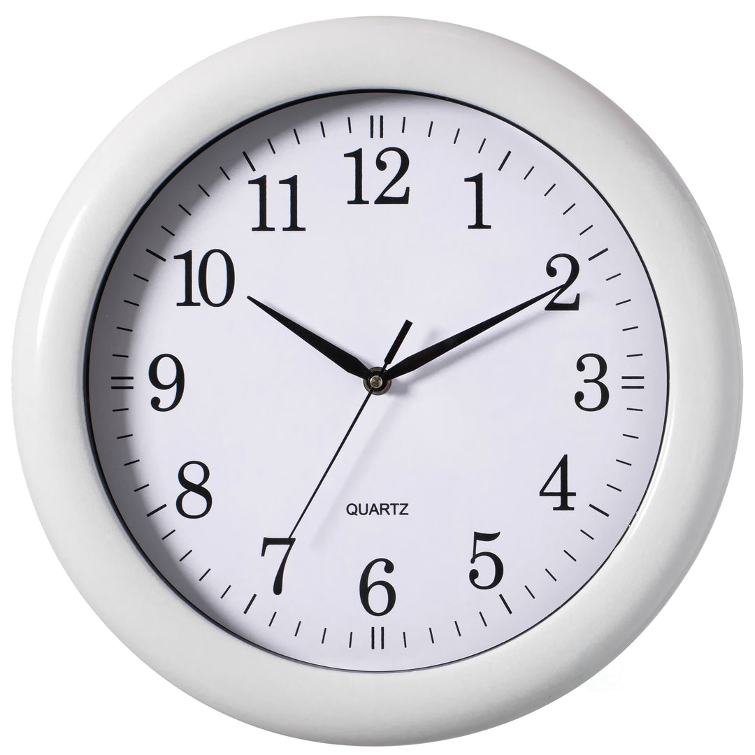 13.75 Inch Plastic Battery Operated Wall Clock Modern Design Office Image 1