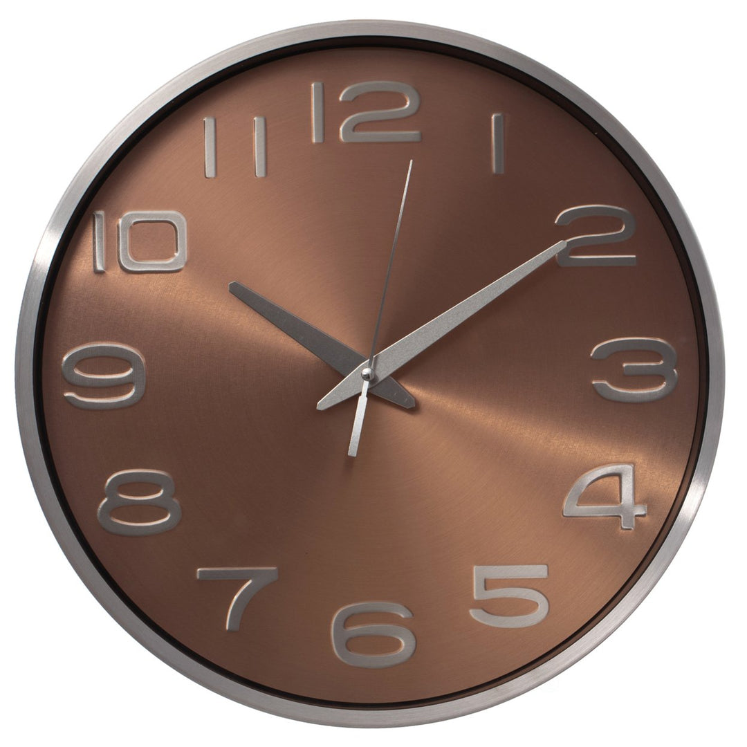 Aluminum Wall Clock 12 Inch Modern Decorative Timepiece for Living Room Kitchen Image 1