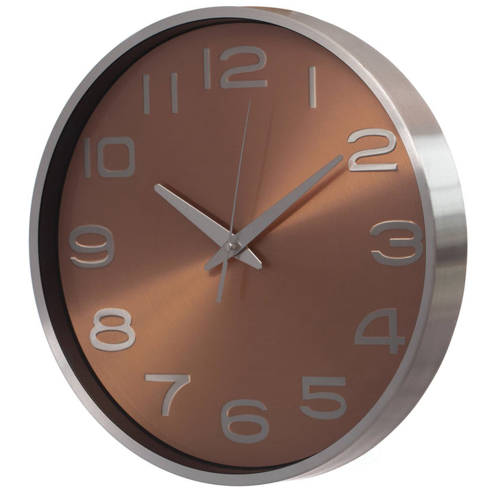 Aluminum Wall Clock 12 Inch Modern Decorative Timepiece for Living Room Kitchen Image 4