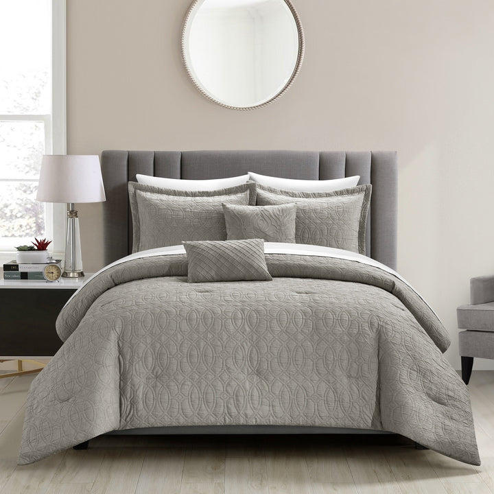 NYandC Home Vinity 5 Piece Cotton Blend Comforter Set Jacquard Image 1