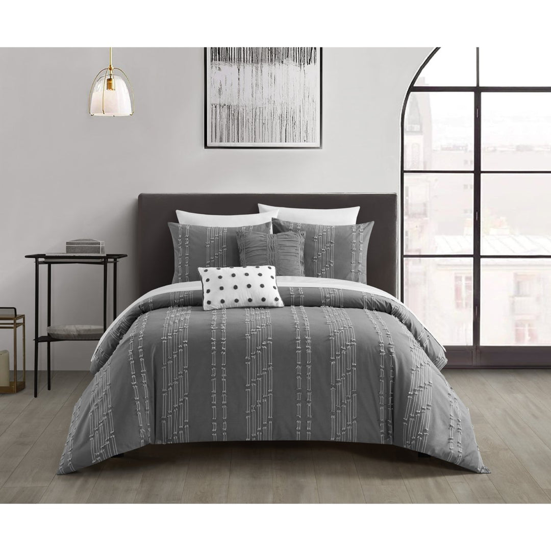 NYandC Home Vesiree 5 Piece Cotton Comforter Set Jacquard BeddingSet Image 7