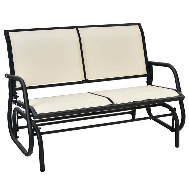 Patio Swing Glider Bench Loveseat Rocking Chair Backyard Poolside Image 5