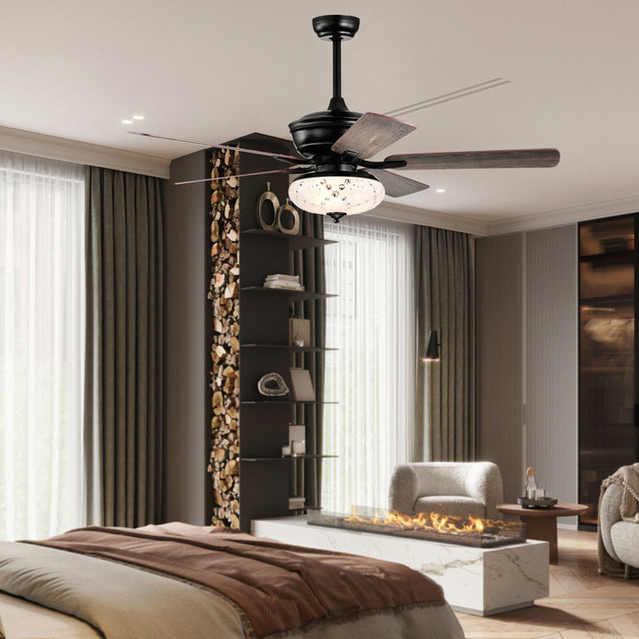 52 Ceiling Fan with 3 Wind Speeds 5 Reversible Blades and Remote Control Image 3