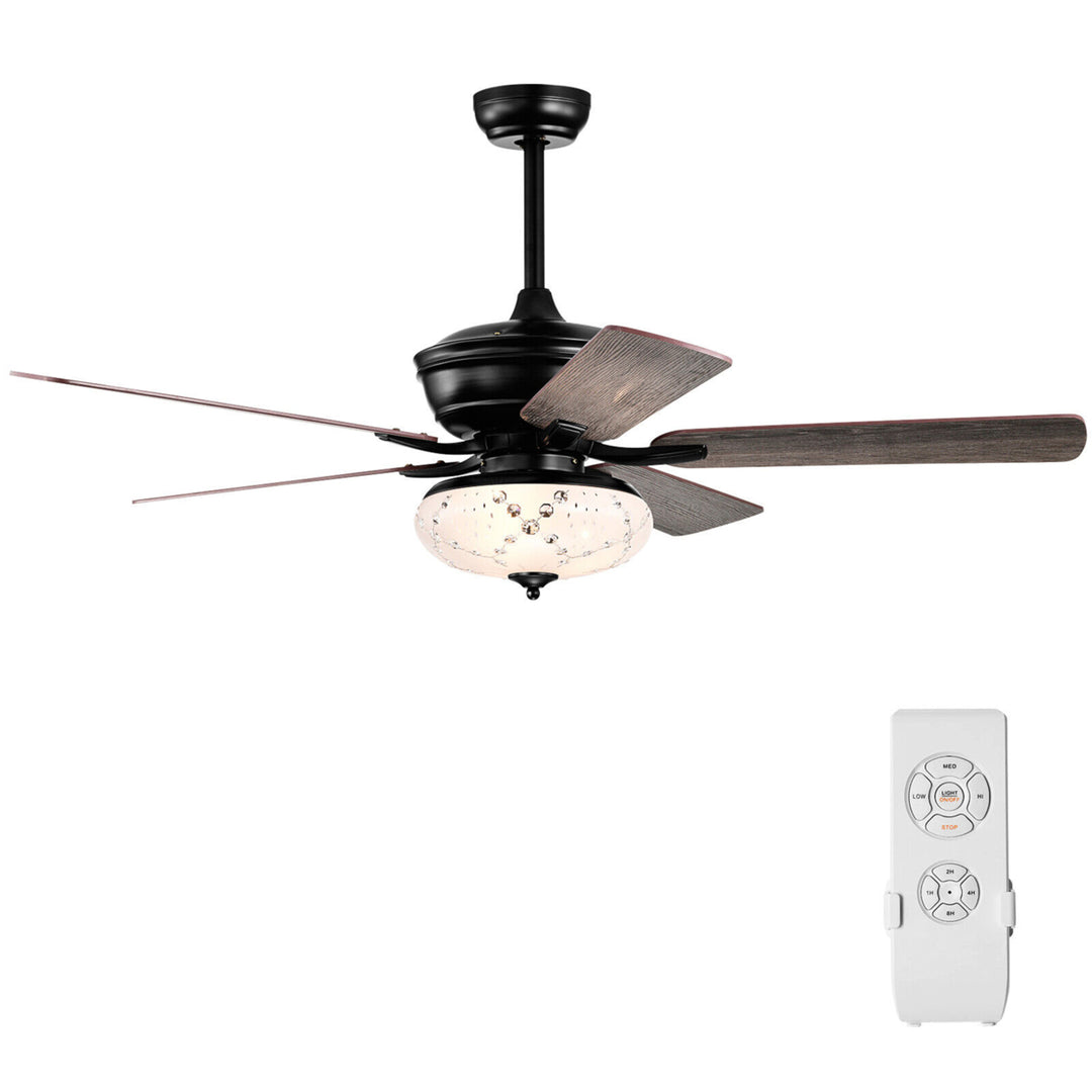 52 Ceiling Fan with 3 Wind Speeds 5 Reversible Blades and Remote Control Image 5