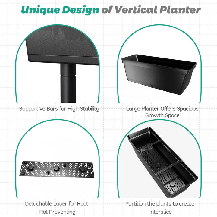 3-Tier Raised Garden Bed Vertical Freestanding Flower Pot Stand Planter Boxes Image 6