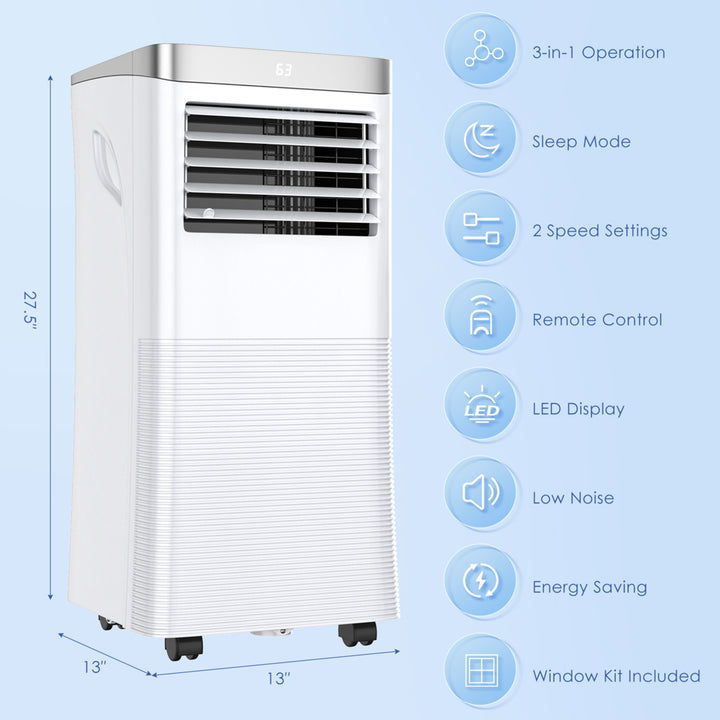 3-in-1 Portable Air Conditioner 10,000 BTU ASHRAE Air Cooler w/ 24H Timer Image 2