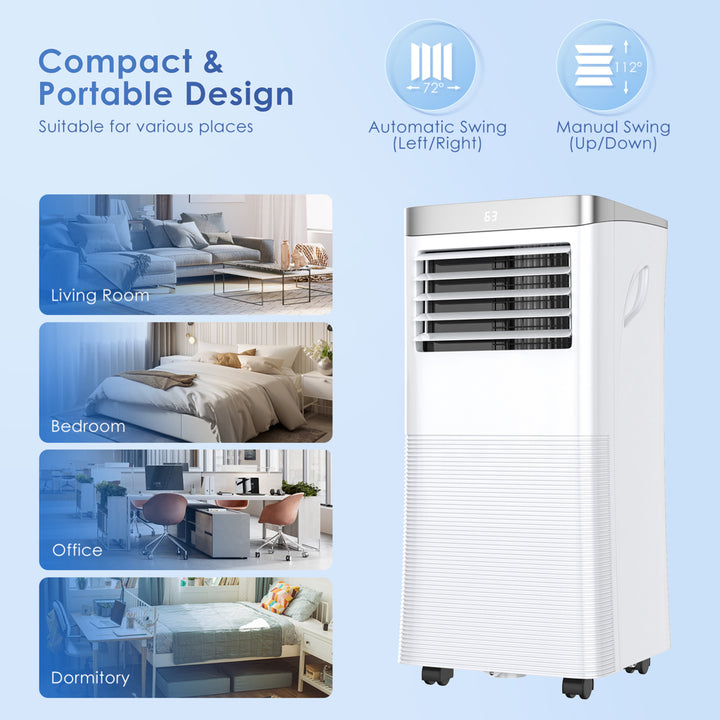 3-in-1 Portable Air Conditioner 10,000 BTU ASHRAE Air Cooler w/ 24H Timer Image 3