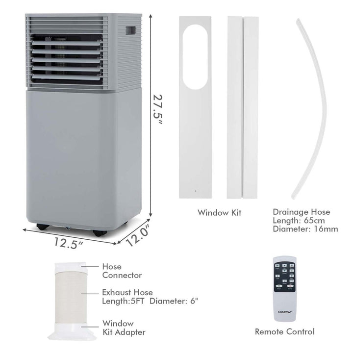 3 in 1 Portable Air Conditioner AC Unit Air Cooler 8000BTU ASHRAE 230 sq.ft Grey Image 2