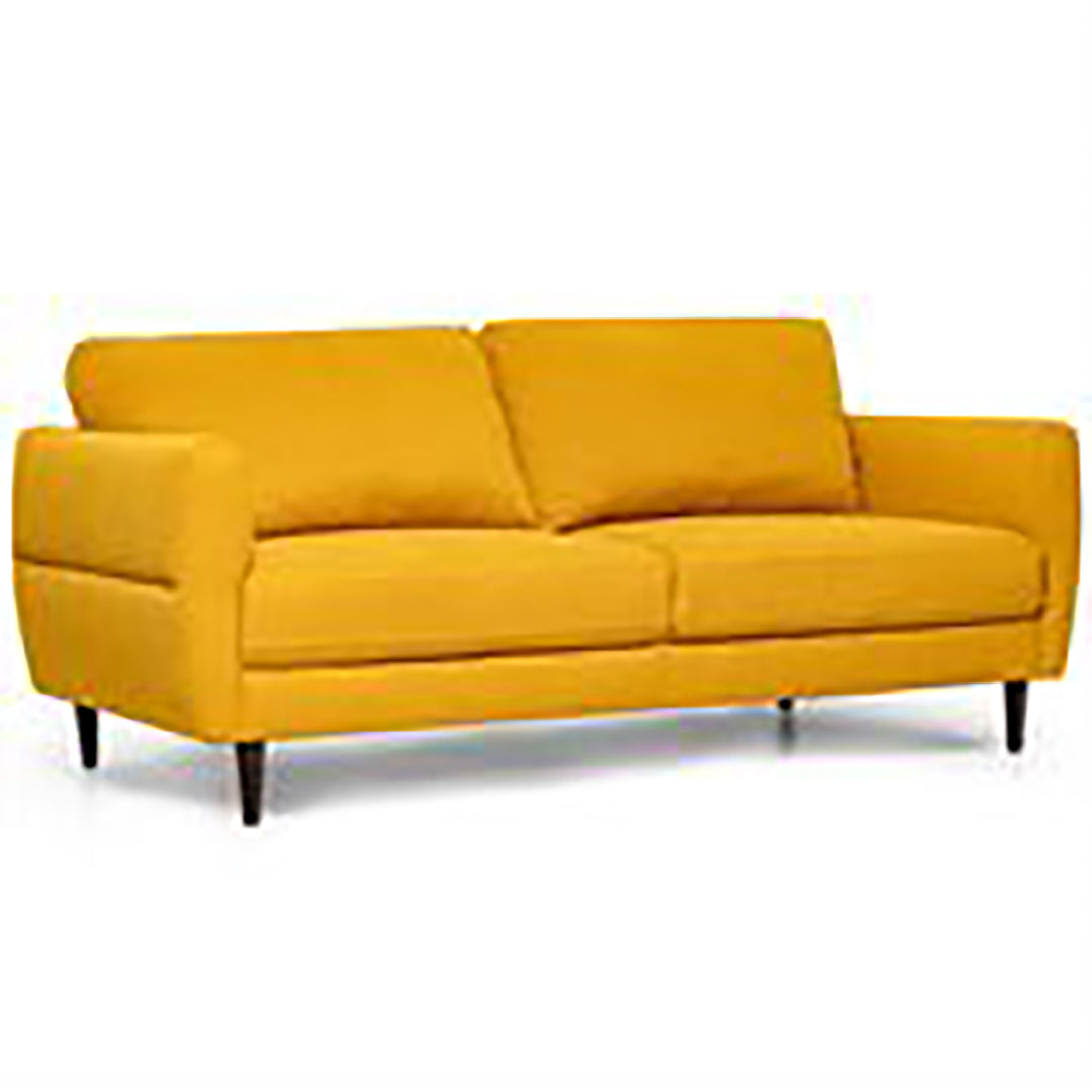 72 Fabric Sofa Couch Living Room Small Apartment Furniture w/ Wood Legs Yellow Image 9