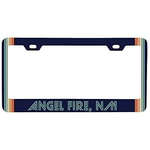 Angel Fire Mexico Car Metal License Plate Frame Retro Design Image 1