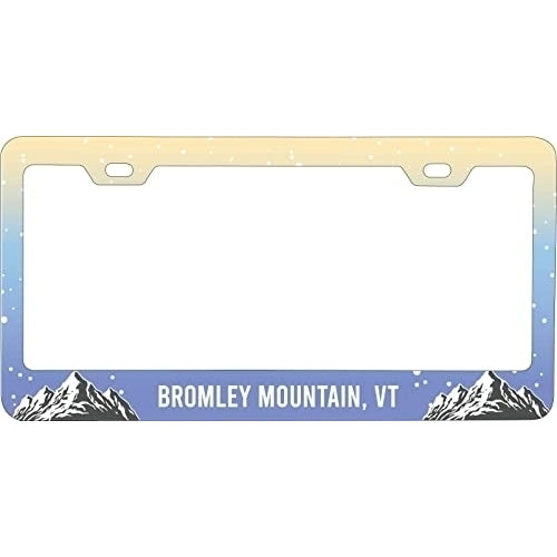 Bromley Mountain Vermont Ski Snowboard Winter Adventures Metal License Plate Frame Image 1