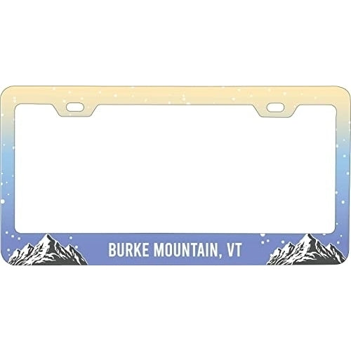 Burke Mountain Vermont Ski Snowboard Winter Adventures Metal License Plate Frame Image 1