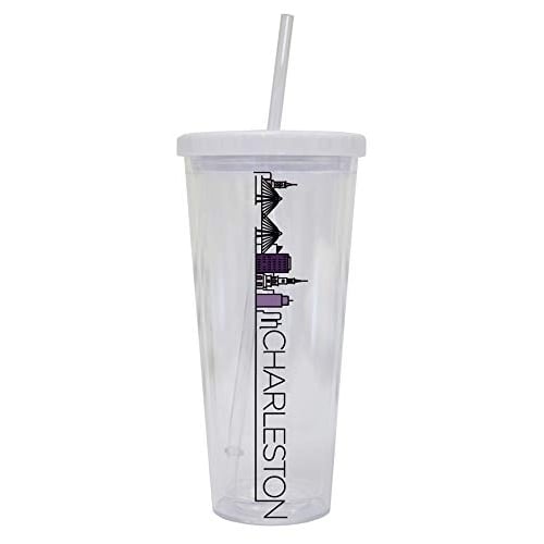 Charleston South Carolina City Trendy Souvenir 24 oz Double Wall Straw Tumbler Image 1