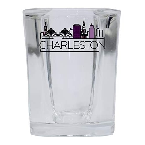 Charleston South Carolina City Trendy Souvenir Square Shot Glass Image 1