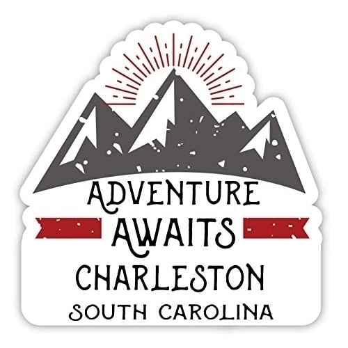 Charleston South Carolina Souvenir 2-Inch Vinyl Decal Sticker Adventure Awaits Design Image 1