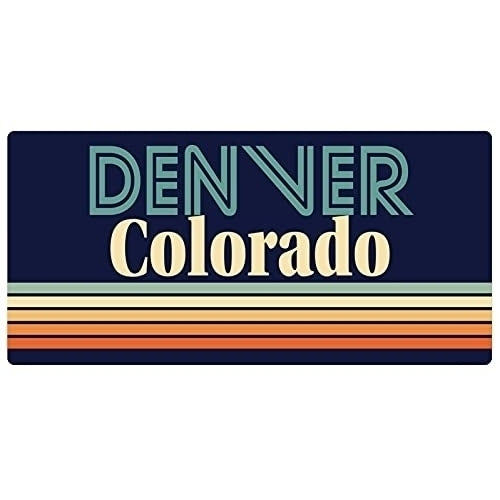 Denver Colorado 5 x 2.5-Inch Fridge Magnet Retro Design Image 1