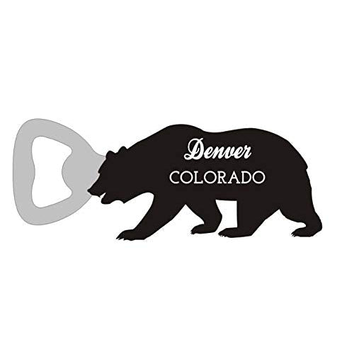 Denver Colorado Camping Souvenir Bear Bottle Opener Image 1