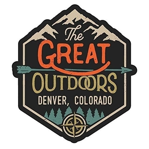 Denver Colorado The Great Outdoors Design 4-Inch Fridge Magnet Image 1