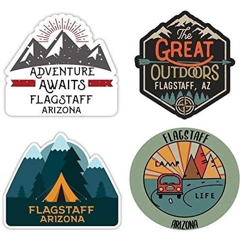 Flagstaff Arizona Souvenir 4-Inch Each Fridge Magnet 4-Pack Image 1