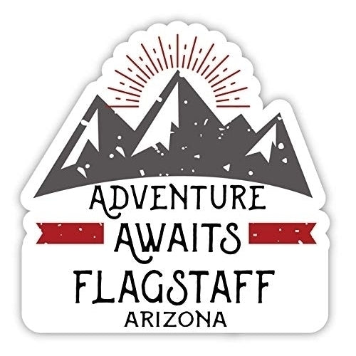 Flagstaff Arizona Souvenir 4-Inch Fridge Magnet Adventure Awaits Design Image 1