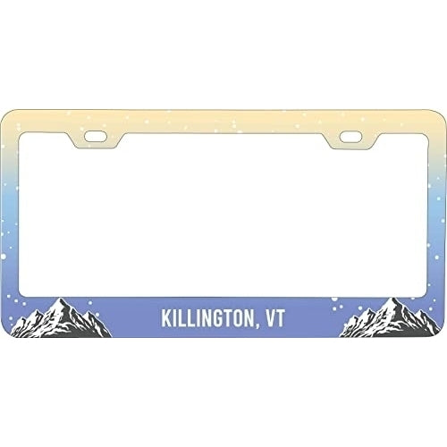 Killington Vermont Ski Snowboard Winter Adventures Metal License Plate Frame Image 1