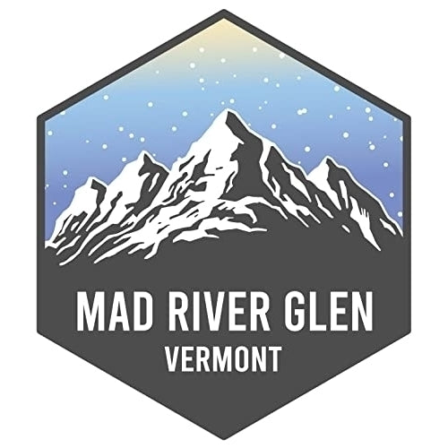 Mad River Glen Vermont Ski Snowboard Adventures Souvenir 4 Inch Fridge Magnet Mountain Design Image 1