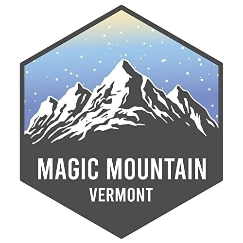 Magic Mountain Vermont Ski Snowboard Adventures Souvenir 4 Inch Fridge Magnet Mountain Design Image 1