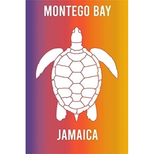 Montego Bay Jamaica Souvenir 2x3 Inch Fridge Magnet Turtle Design Image 1