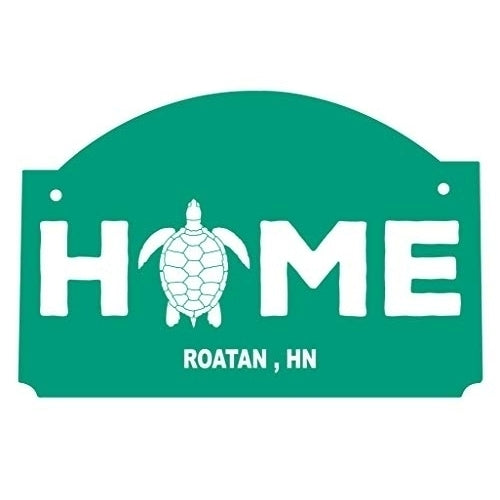 R and R Imports Roatan Honduras Souvenir Wood Sign with String Image 1