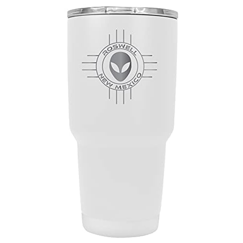 Roswell Mexico UFO Alien I Believe Souvenir Laser Engraved 24 Oz Insulated Stainless Steel Tumbler White Image 1