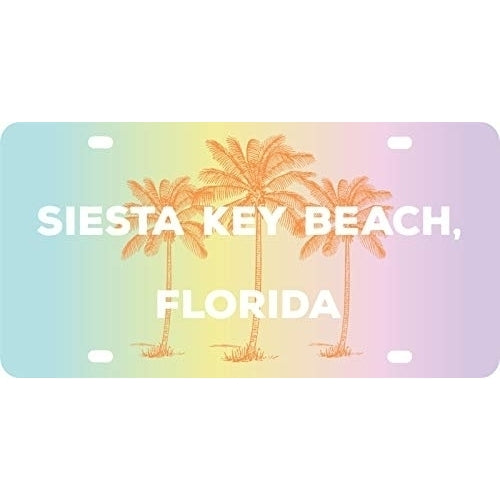 R and R Imports Siesta Key Beach Florida Souvenir Mini Metal License Plate 4.75 x 2.25 inch Image 1