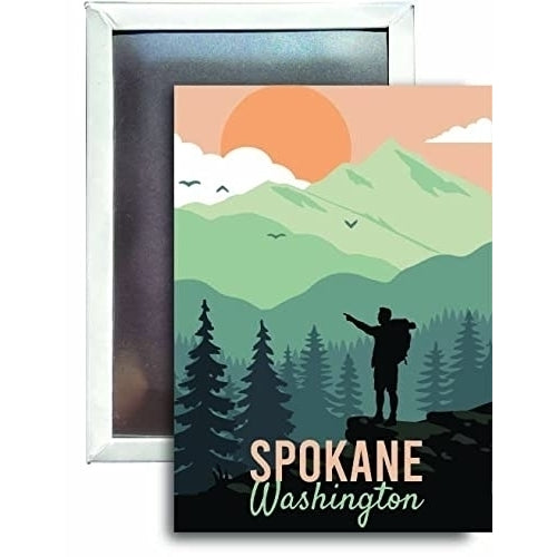 R and R Imports Spokane Washington Refrigerator Magnet 2.5"X3.5" Approximately Hike Destination Image 1