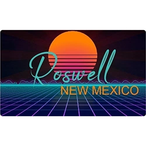 Roswell Mexico 4 X 2.25-Inch Fridge Magnet Retro Neon Design Image 1