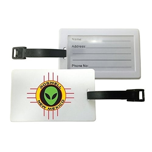 Roswell  Mexico UFO Alien I Believe Souvenir Travel Luggage Tag 2-Pack Image 1