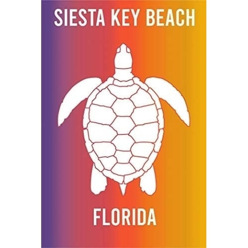 Siesta Key Beach Florida Souvenir 2x3 Inch Fridge Magnet Turtle Design Image 1