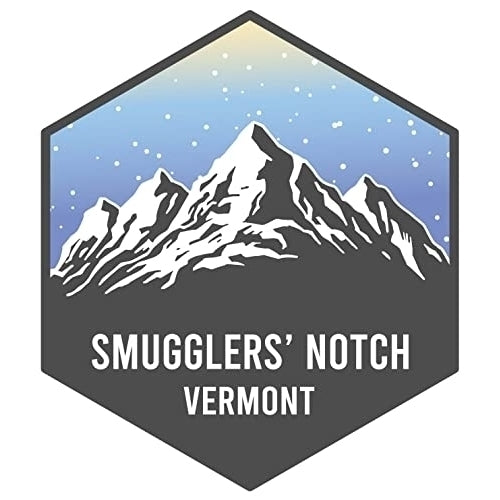 Smugglers Notch Vermont Ski Snowboard Adventures Souvenir 4 Inch Fridge Magnet Mountain Design Image 1