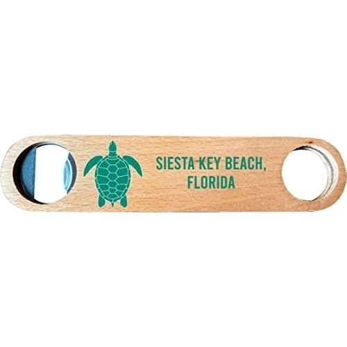 Siesta Key Beach, Florida, Wooden Bottle Opener turtle design Image 1