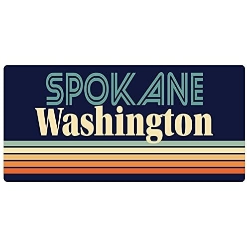 Spokane Washington 5 x 2.5-Inch Fridge Magnet Retro Design Image 1