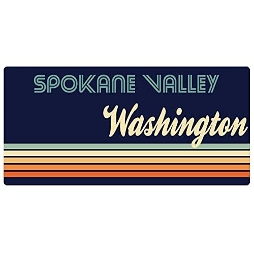 Spokane Valley Washington 5 x 2.5-Inch Fridge Magnet Retro Design Image 1