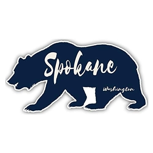 Spokane Washington Souvenir 3x1.5-Inch Fridge Magnet Bear Design Image 1