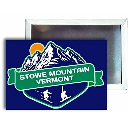 Stowe Mountain Vermont Ski Snowboard Winter Adventures 2.5"X3.5" Refrigerator Magnet Image 1