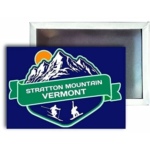 Stratton Mountain Vermont Ski Snowboard Winter Adventures 2.5"X3.5" Refrigerator Magnet Image 1